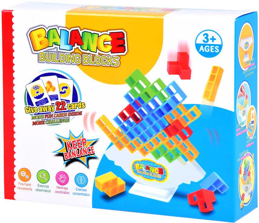 Jokomisiada Statybinių blokų balansavimo bokštas Tetris 3D arkadinis žaidimas ZA4967