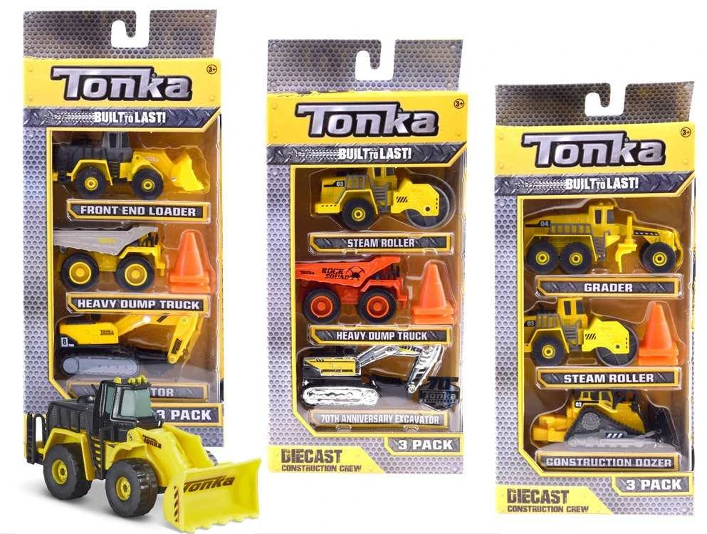 Hasbro Statybos mašinos „Tonka Autka“ rinkinys iš 3 ZA3617