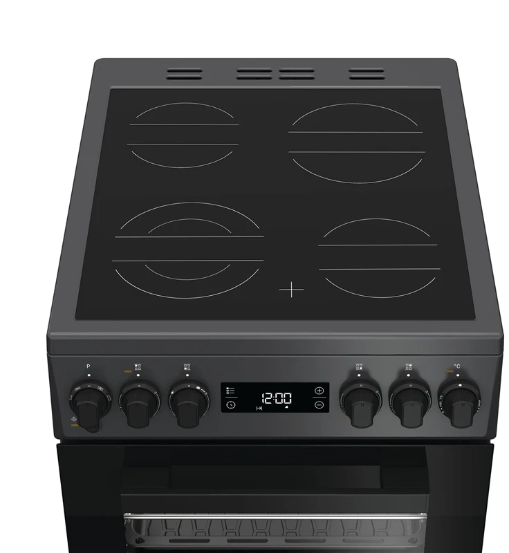 Whirlpool viryklė | W5V8LCSA | Kaitlentės tipas Vitrokeraminė | Orkaitės tipas Elektrinė | Antracitinė | Plotis 50 cm | Gylis 60 cm | Energijos efektyvumo klasė A | 60 L