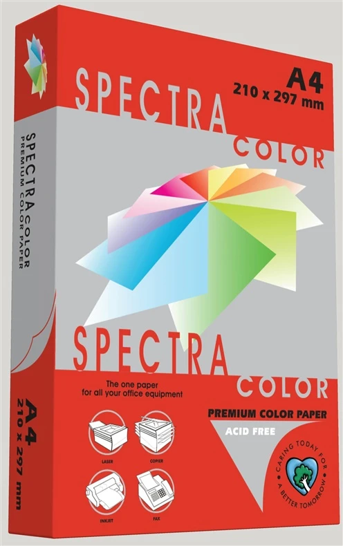 Nežinomas Spalvotas popierius SPECTRA COLOR, A4, 80gsm, 500 lapų, IT250 Raudonas (intens. raudona sp.)