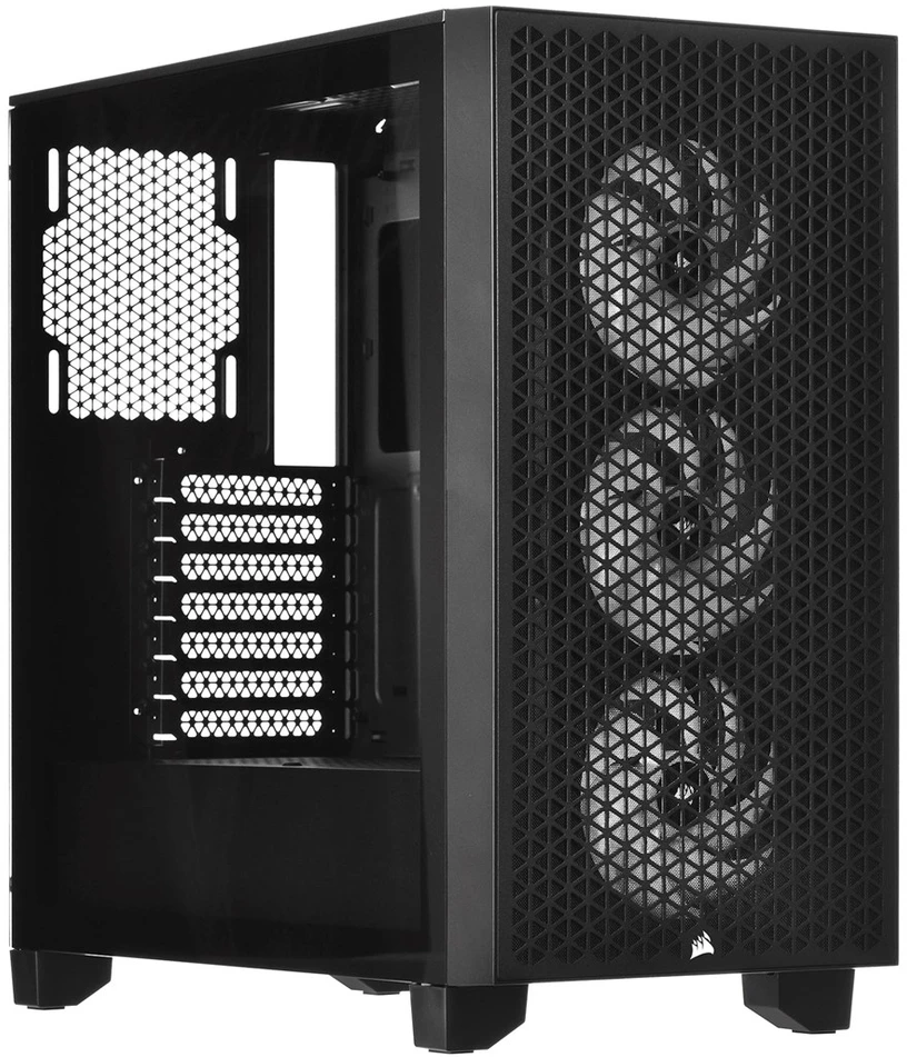 „Corsair“ | RGB grūdinto stiklo kompiuterio korpusas | 3000D | Juodas | Vidutinio dydžio bokštas | ATX