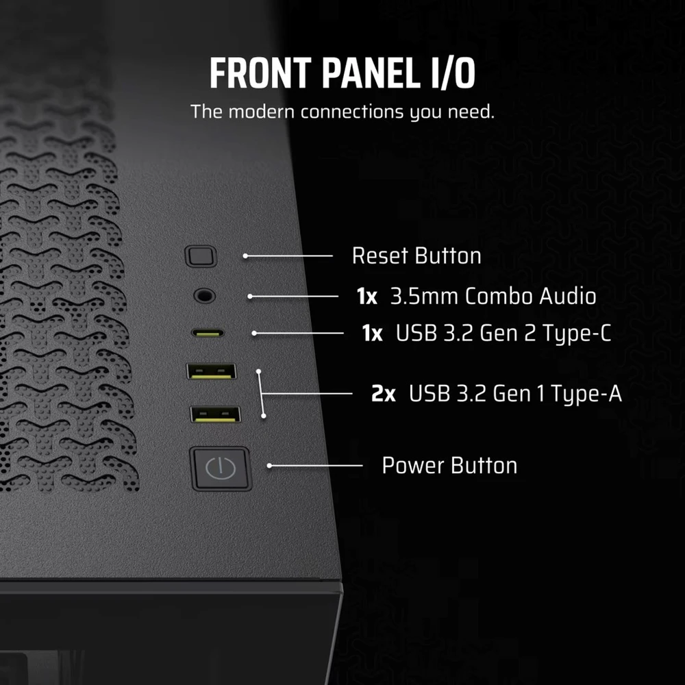 „Corsair 3500X RS-R“ kompiuterio korpusas, „Mid-Tower“, E-ATX, RGB, grūdintas stiklas, juodas