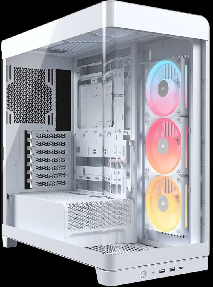 „Corsair FRAME 4500X LX-R RGB“ kompiuterio korpusas, vidutinio dydžio bokštas, E-ATX, grūdintas stiklas – Baltas