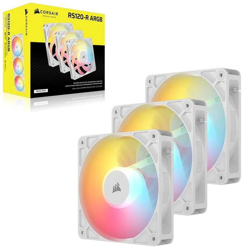 Corsair ventiliatorius 120*120*25 RS120-R Baltas ARGB