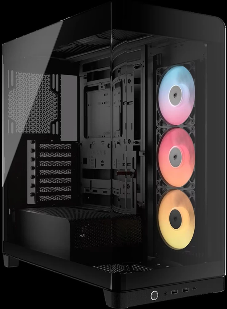„Corsair FRAME 4500X RS-R ARGB“ kompiuterio korpusas, vidutinio dydžio bokštas, E-ATX, grūdintas stiklas – Juodas