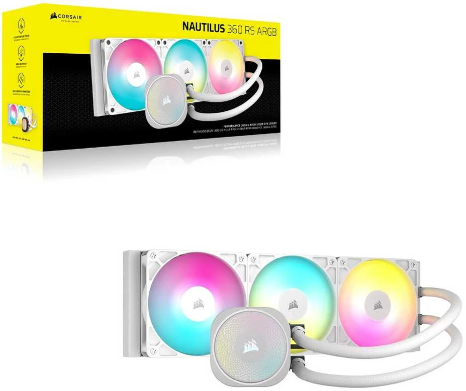 Corsair NAUTILUS 360 ARGB CW-9060095-WW Baltas