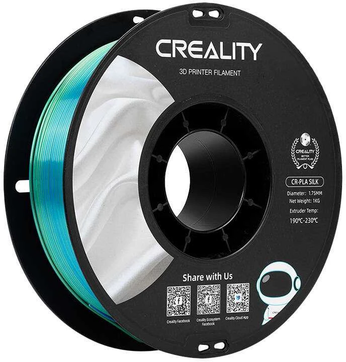 Creality CR-PLA Silk - 1.75mm - 1kg - Mėlynai žalias