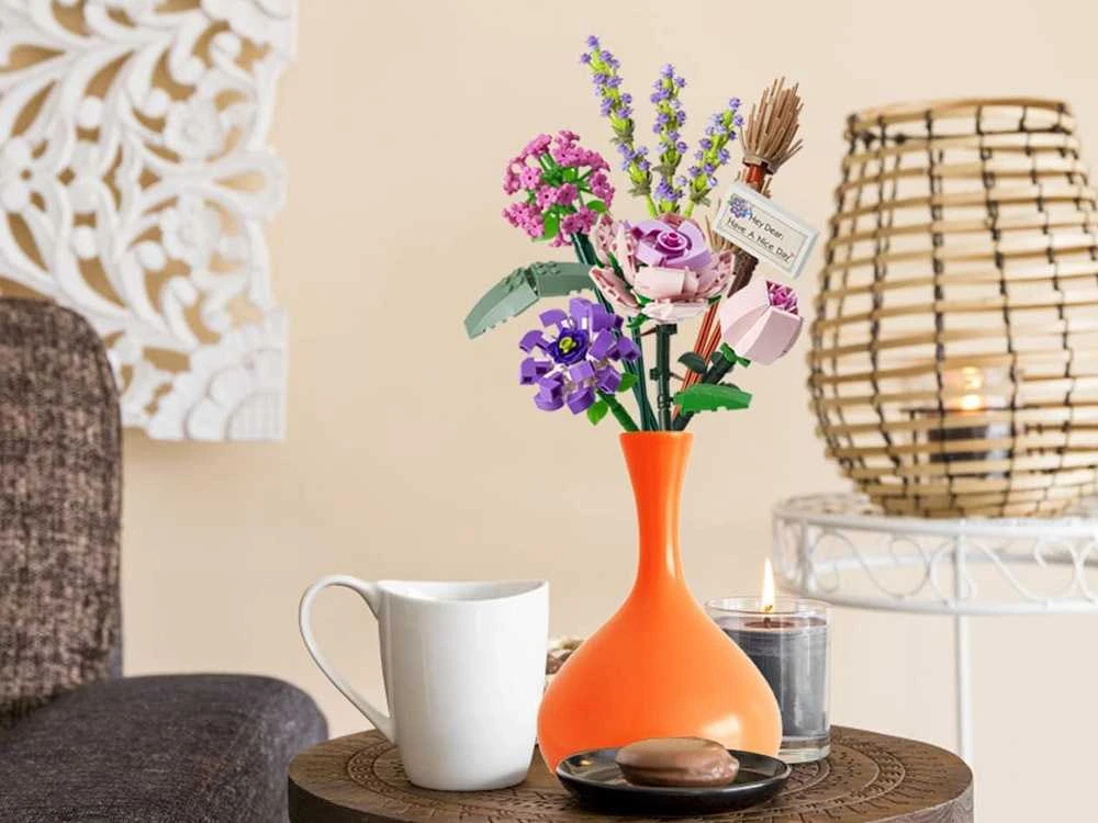 Jokomisiada Kūrybinės statybinės kaladėlės Spalvotų gėlių puokštė 547 vnt ZA5347