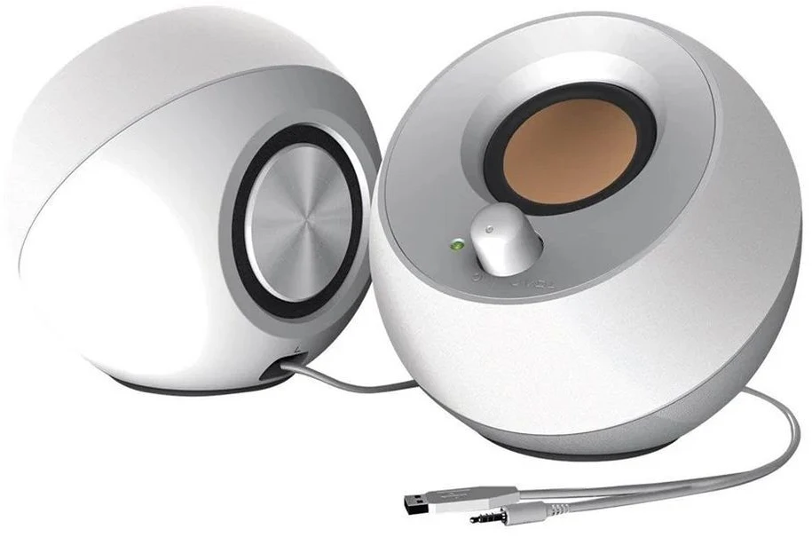 Kompiuterio kolonėlės Garsiakalbių rinkinys kompiuteris Creative Pebble 2.0 51MF1680AA001 (2.0, baltos spalvos)