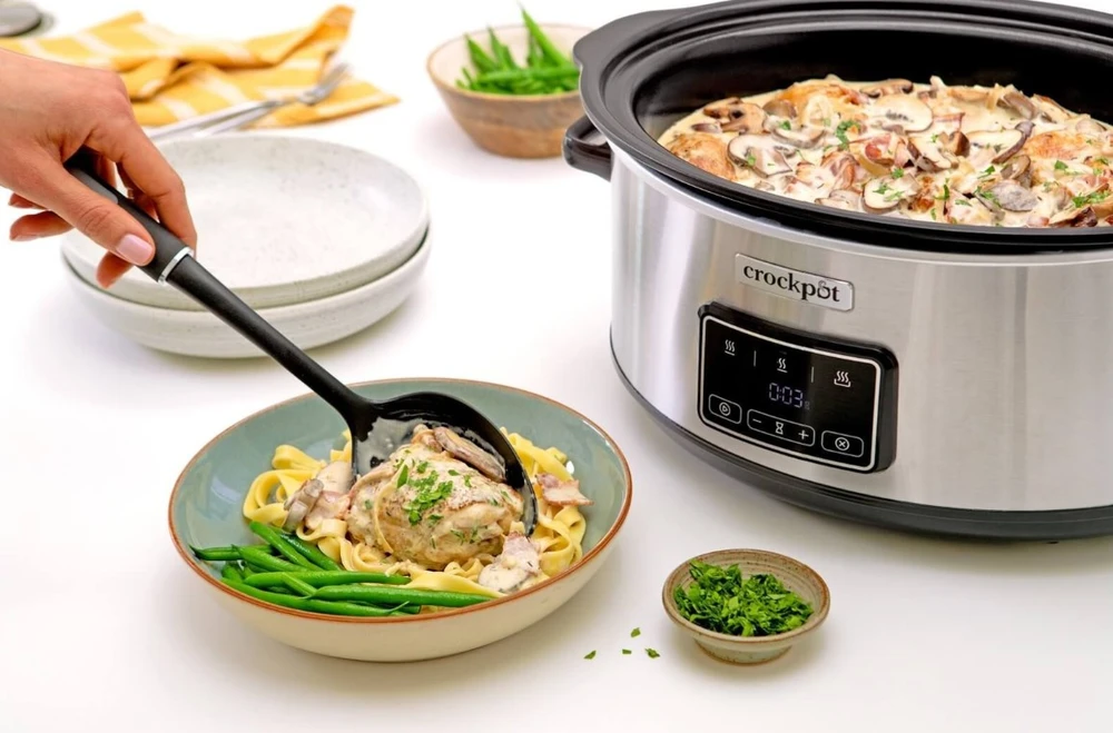 Crock Pot Crock-Puodas CSC112X 6,5 litro lėta viryklė (sidabrinė)