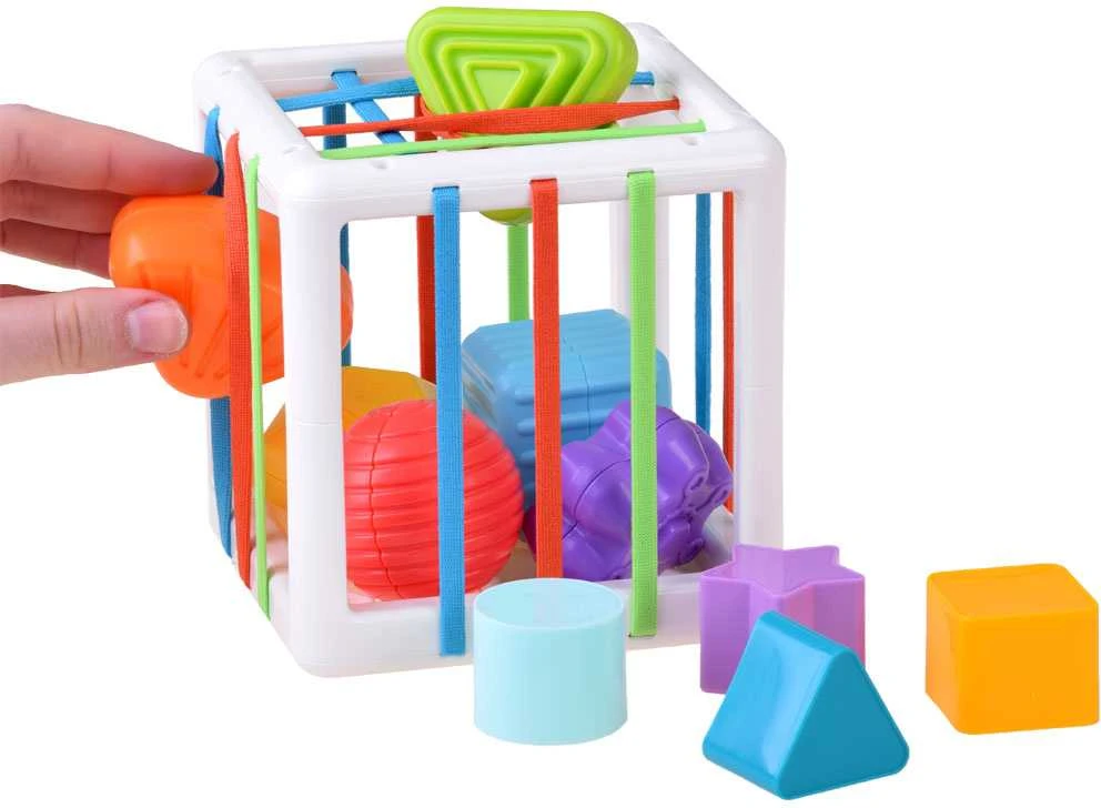 Jokomisiada „Cube Sorter“ žaislas kūdikio trintukui
