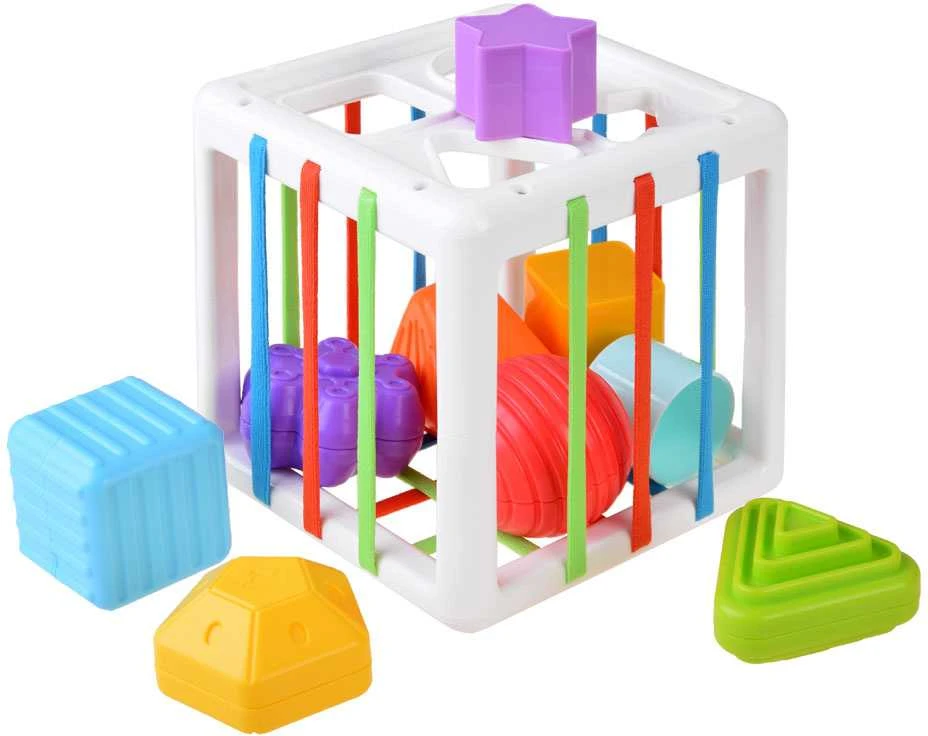 Jokomisiada „Cube Sorter“ žaislas kūdikio trintukui
