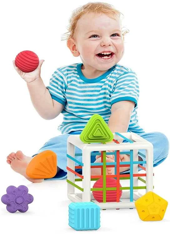 Jokomisiada „Cube Sorter“ žaislas kūdikio trintukui