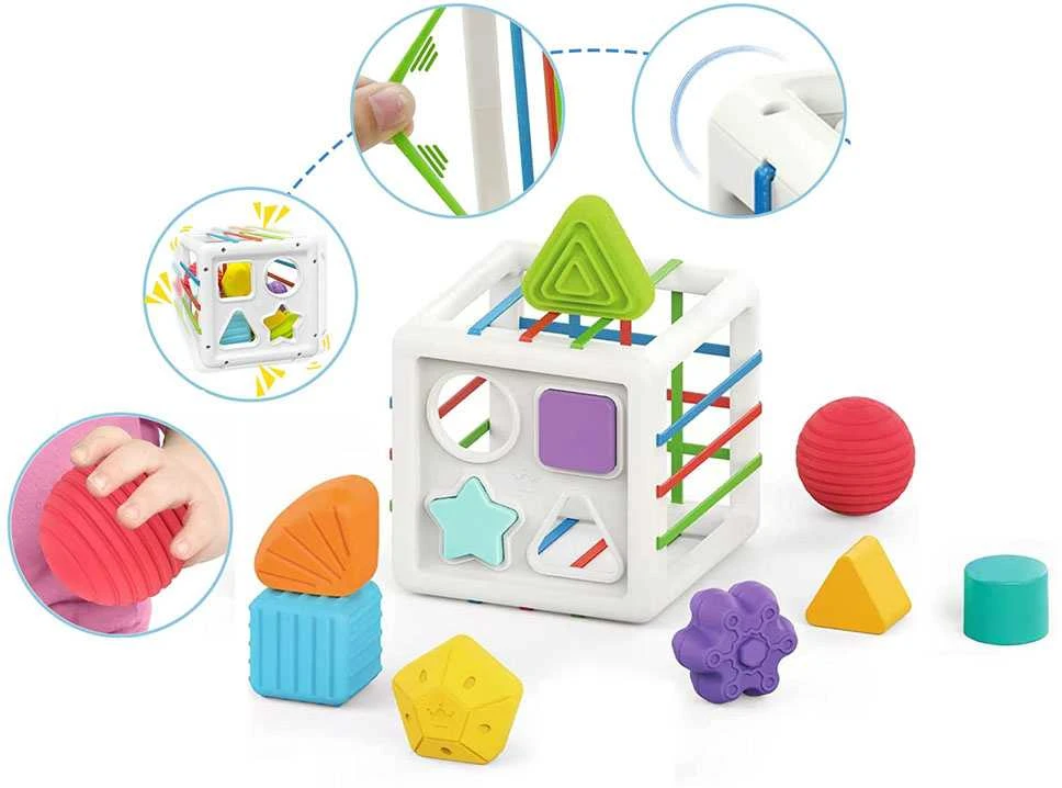 Jokomisiada „Cube Sorter“ žaislas kūdikio trintukui