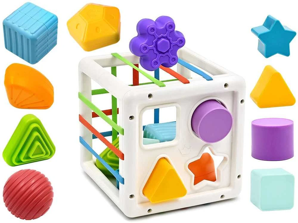 Jokomisiada „Cube Sorter“ žaislas kūdikio trintukui