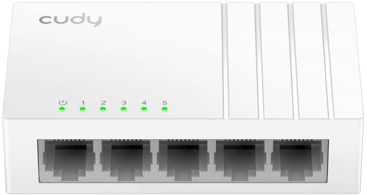 Šakotuvas Cudy FS105D tinklo komutatorius, nevaldomas Fast Ethernet (10/100), baltas