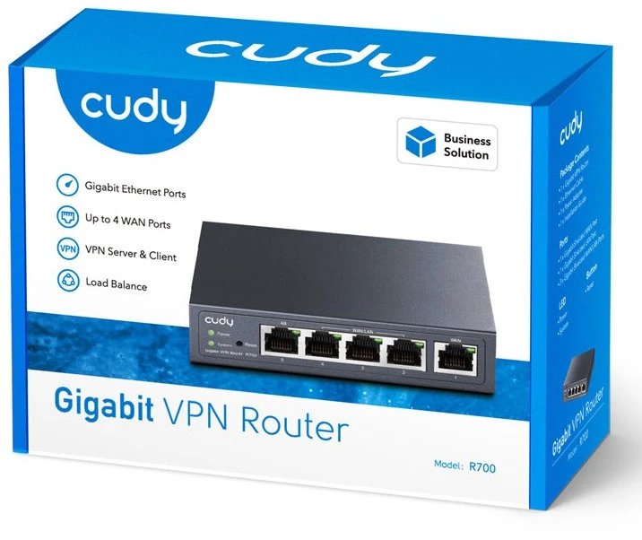 Maršrutizatorius - Cudy Gigabit Multi-WAN VPN 128MB Pilkas
