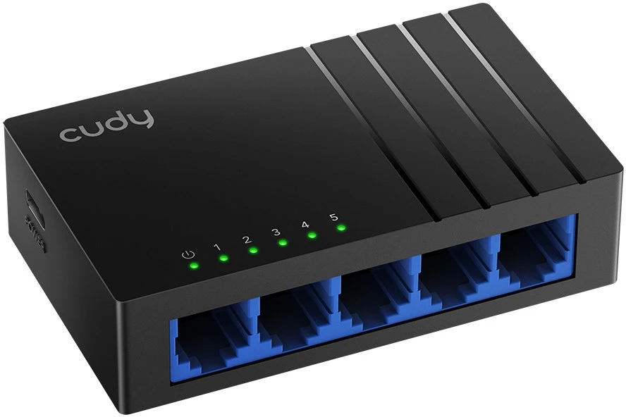Šakotuvas Tinklo Įranga - Cudy Jungiklis GS105D 5-Port 1Gbps 95x60x90mm