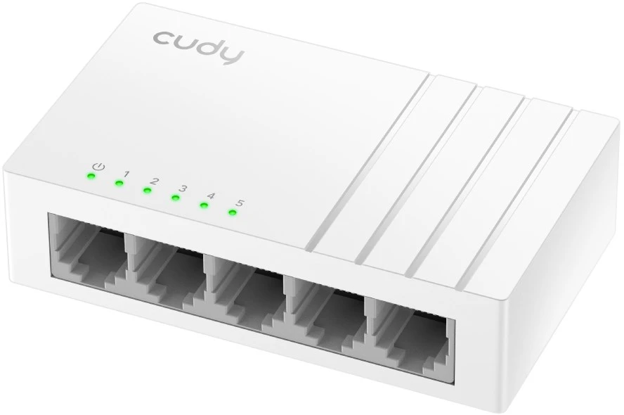 Šakotuvas „Cudy GS105U“ tinklo komutatorius, nevaldomas gigabito eternetas (10/100/1000), Baltas