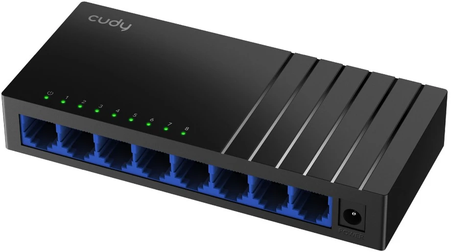 Šakotuvas Tinklo Įranga - Cudy Jungiklis GS108D 8-Port 1Gbps 150x80x65mm