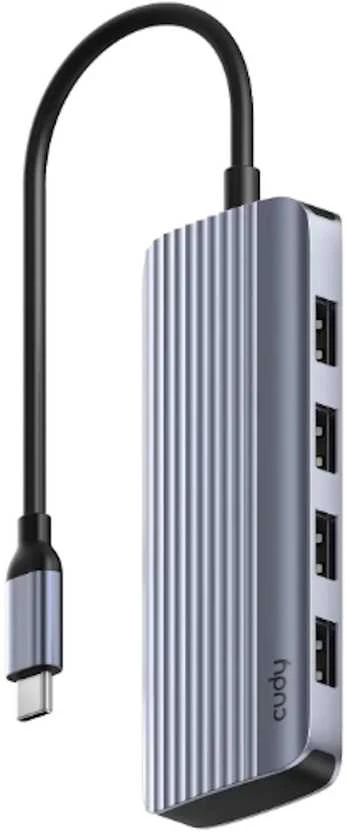 Cudy UH500 laptop dock/port replicator USB 3.2 Gen 1 (3.1 Gen 1) Type-C Pilkas, Sidabrinis