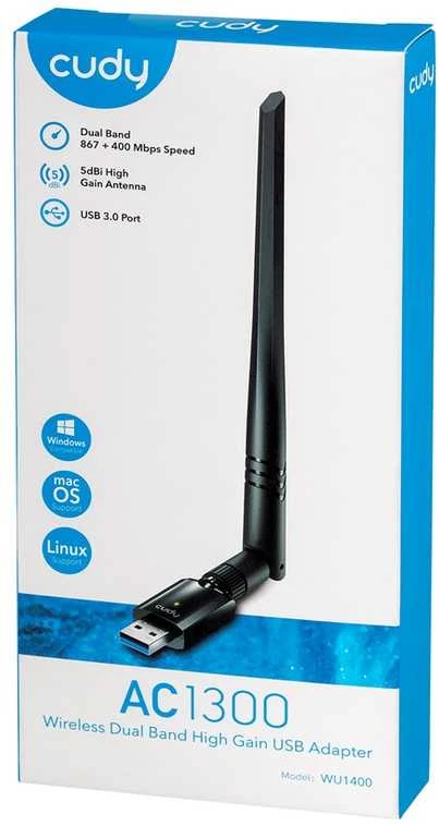 Belaidė Tinklo Plokštė - Cudy WU1400 867 Mbit/s