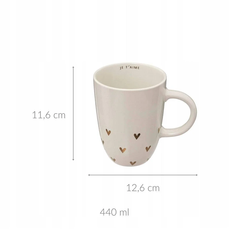 None Nežinomas Puodelis, aukso/balta, 0.440 l