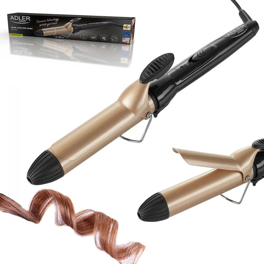 Adler | Hair Suktukas | AD 2112 | Ceramic heating system | Barrel diameter 32 mm | 55 W | Juodas