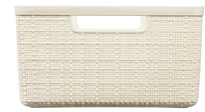 Daiktadėžė CURVER JUTE, 12 l, kreminė, 36×28×15 cm