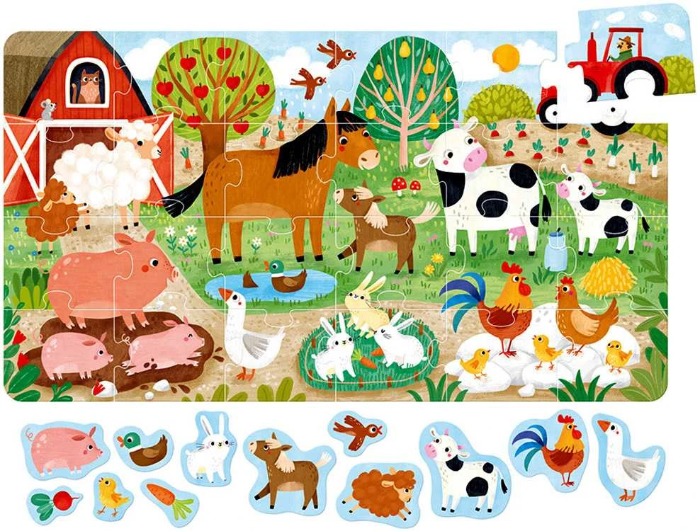 Dėlionė CzuCzu Cheerful puzzle Village Animals 24 pieces ZA5548