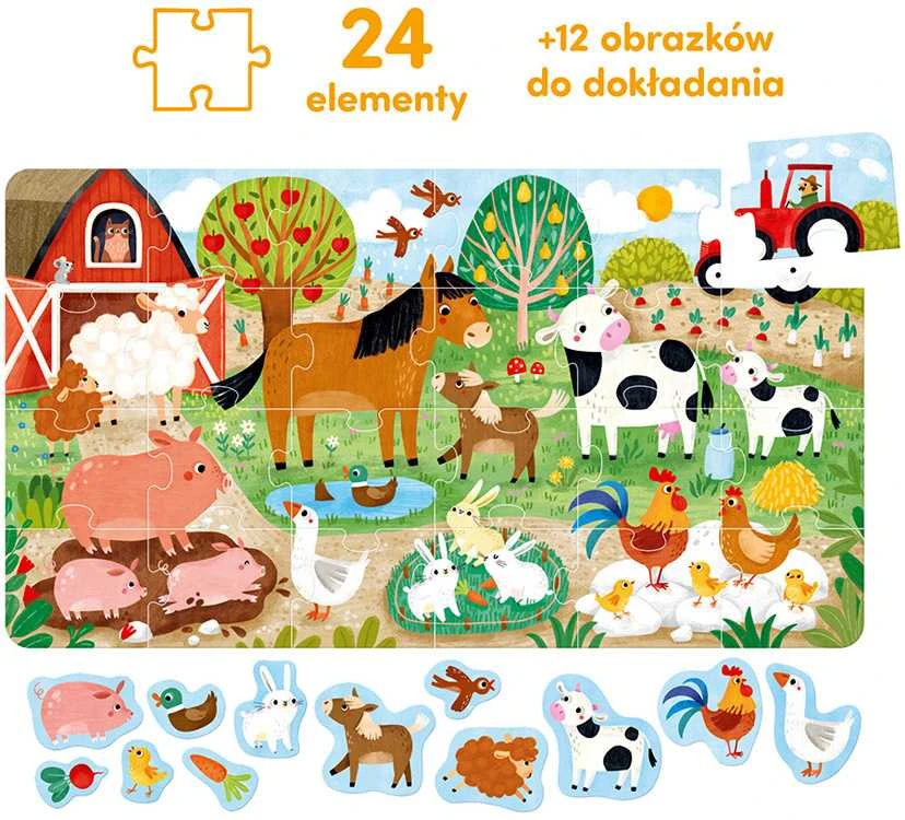 Dėlionė CzuCzu Cheerful puzzle Village Animals 24 pieces ZA5548