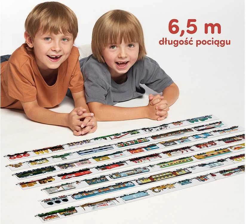 Dėlionė CzuCzu Double-sided Puzzle Trains 54 double-sided pieces ZA5558 technique