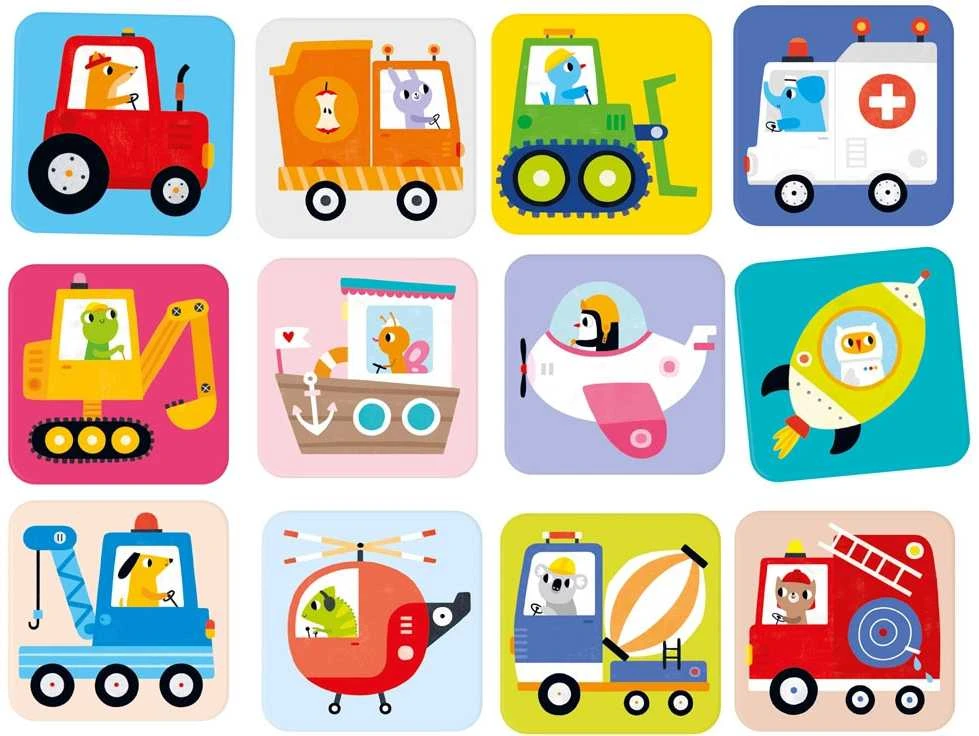CzuCzu Duuuże Memory Vehicles mokomasis žaidimas ZA4074