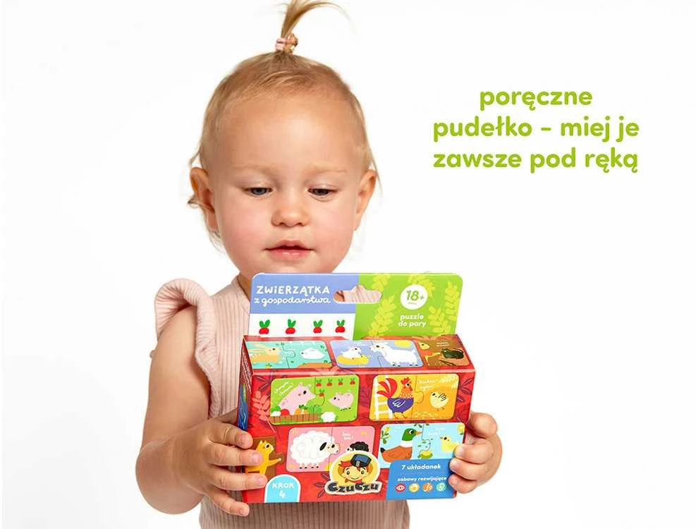 Dėlionė CzuCzu Farm Animals Puzzle for a pair 18m+ 7 puzzles ZA5553