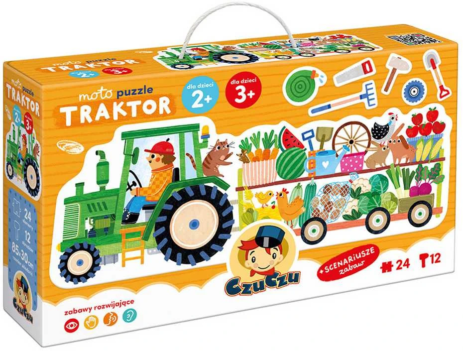 Dėlionė CzuCzu Moto puzzle Tractor moto puzzle for children 24 pieces ZA5555