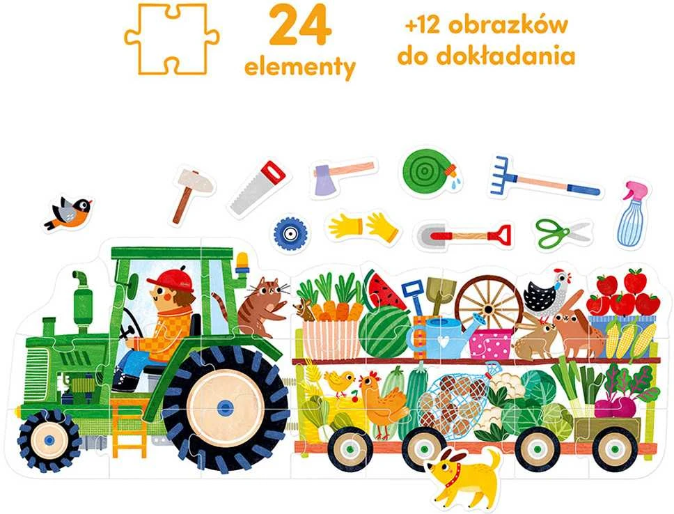 Dėlionė CzuCzu Moto puzzle Tractor moto puzzle for children 24 pieces ZA5555