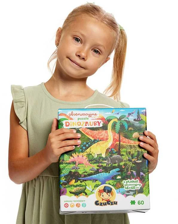 Dėlionė CzuCzu Observational puzzle Dinosaurs 60 pieces educational poster ZA5559