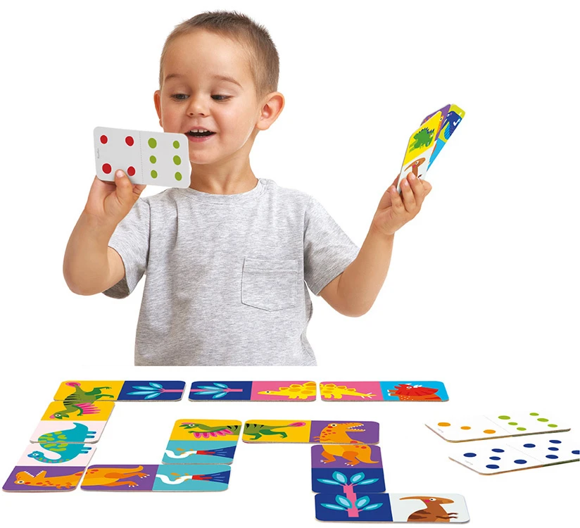 Czuczu dėlionės žaidimas domino dinozaurai 28ELE