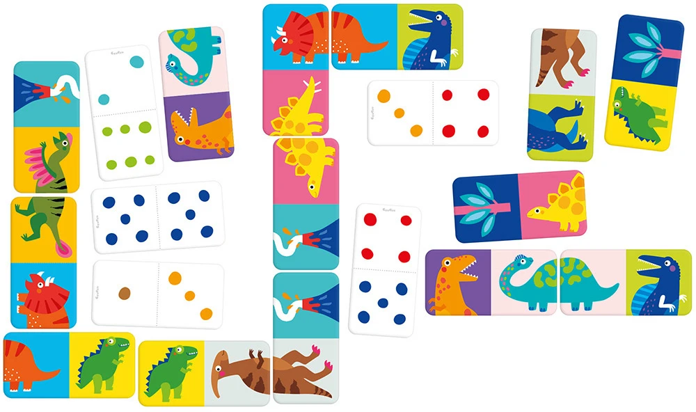 Czuczu dėlionės žaidimas domino dinozaurai 28ELE