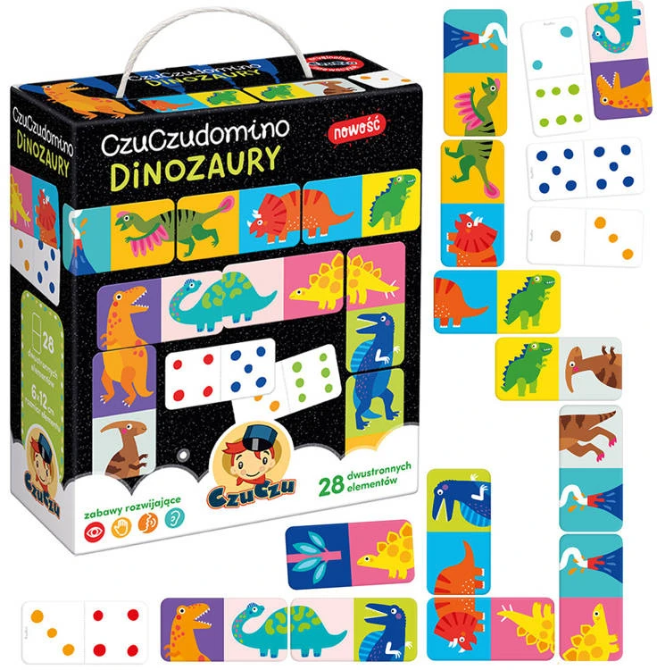 Czuczu dėlionės žaidimas domino dinozaurai 28ELE
