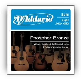 Stygos akustinei gitarai D'Addario EJ16 .012