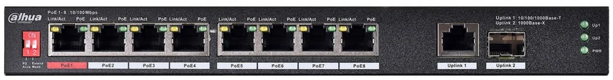 Šakotuvas SWITCH POE PFS3110-8ET1GT1GF-96 8 PRIEVADŲ SFP DAHUA