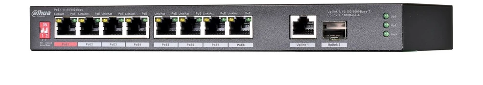 Šakotuvas SWITCH POE PFS3110-8ET1GT1GF-96 8 PRIEVADŲ SFP DAHUA