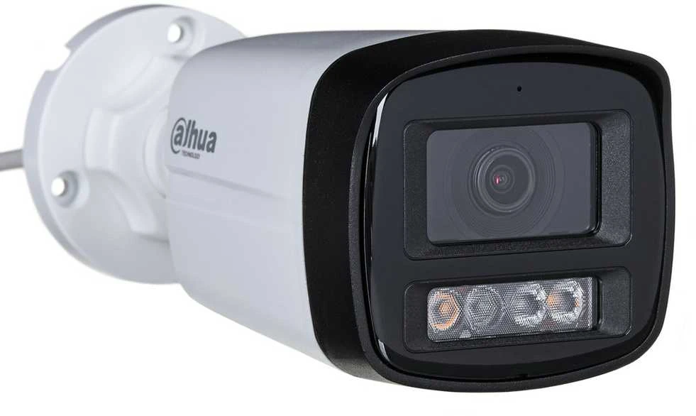 „Dahua Technology Co“ IP kamera, cilindras, 4MP, 1/2.9 colio, 2.8 mm, 94° F1.6, 25 kadrai per sekundę, IR+LED, 30 m, WDR, IVS, IP67, mikrofonas