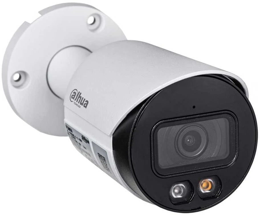 „Dahua Technology Co“ IP kamera, cilindras, 5MP, „STARLIGHT“, 1/2.7 colio, 2.8 mm, 111° F1.6, 25 kadrai per sekundę, IR+LED, 30 m, WDR, IVS, IP67, mikrofonas