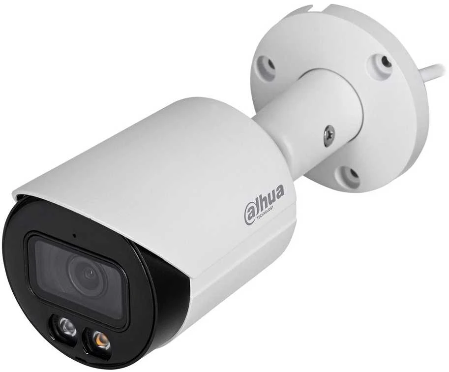 „Dahua Technology Co“ IP kamera, cilindras, 5MP, „STARLIGHT“, 1/2.7 colio, 2.8 mm, 111° F1.6, 25 kadrai per sekundę, IR+LED, 30 m, WDR, IVS, IP67, mikrofonas