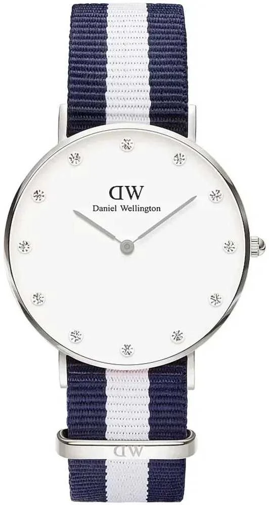 Laikrodis DANIEL WELLINGTON Glasgow Sidabrinis Ladies' Watch DW00100082 + BOX