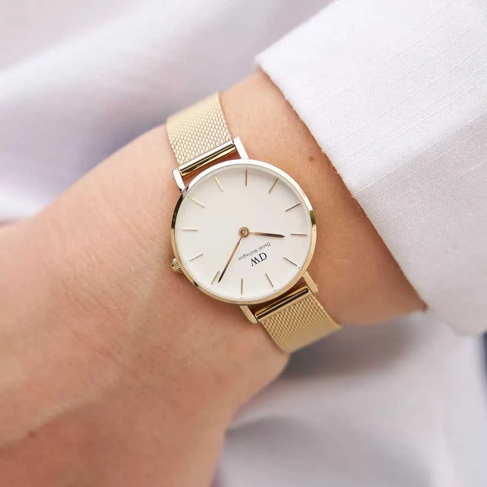 Laikrodis DANIEL WELLINGTON WOMEN'S WATCH DW00100348 - Petite Evergold 32mm