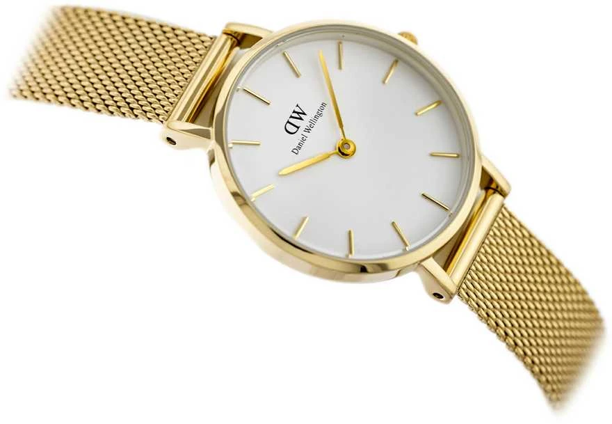 Laikrodis DANIEL WELLINGTON WOMEN'S WATCH DW00100350 - Petite Evergold 28mm