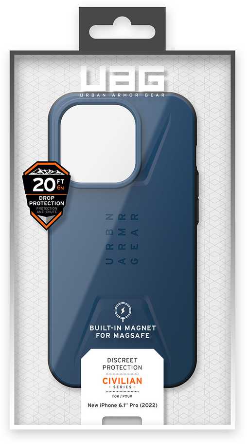 Urban Armor Gear UAG Civilian MagSafe Apple iPhone 14 Pro - dėklas telefonui mėlynos spalvos